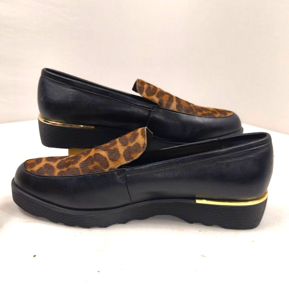 Women's Giani Bernini Garreth Animal Print Haircalf Fur Loafers US Size 7.5M - Picture 4 of 7